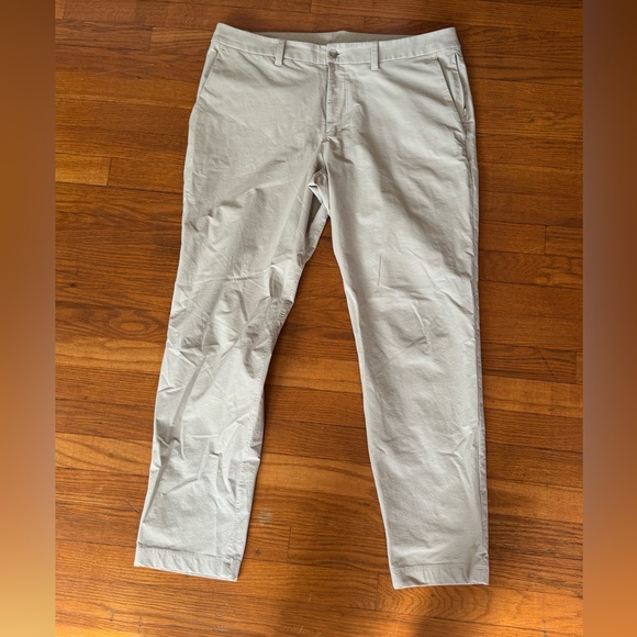 Lululemon Men’s ABC Slim-Fit Pants 36 Beige Khaki - Picture 1 of 5